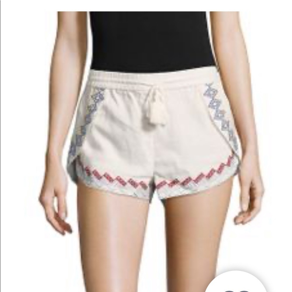 RED Carter NWOT embroidered coverup shorts